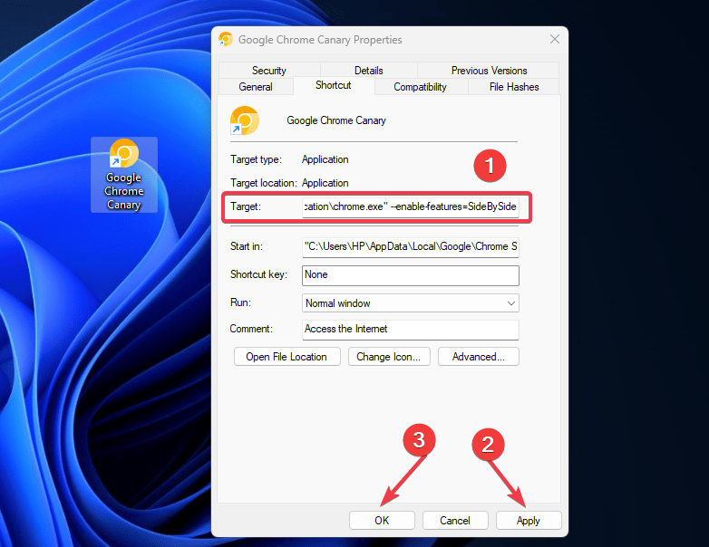 Add Split Tab Code Chrome Canary Properties (1)