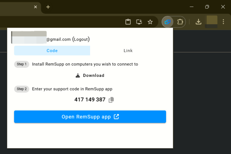 RemSupp extension overview. 