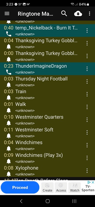 Using Ringtone Maker on Android.
