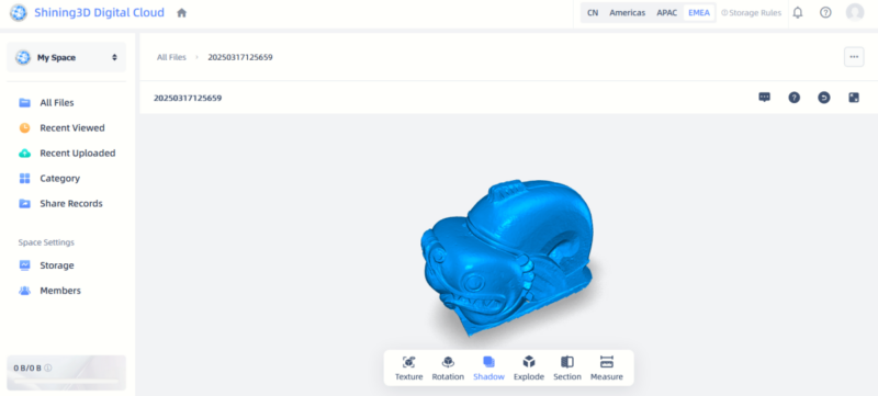 3D scan of outdoor object using Einstar Vega.