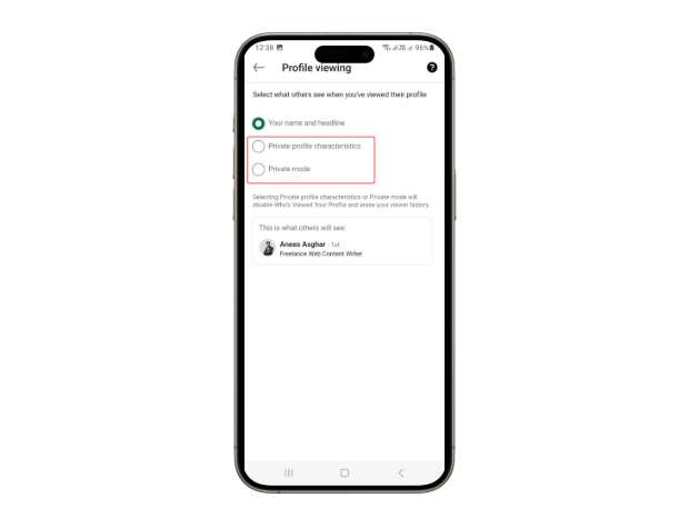 Enable Private Mode Mobile