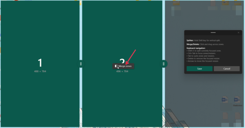 Fancyzones Dual Monitor Merge Multiple Zones