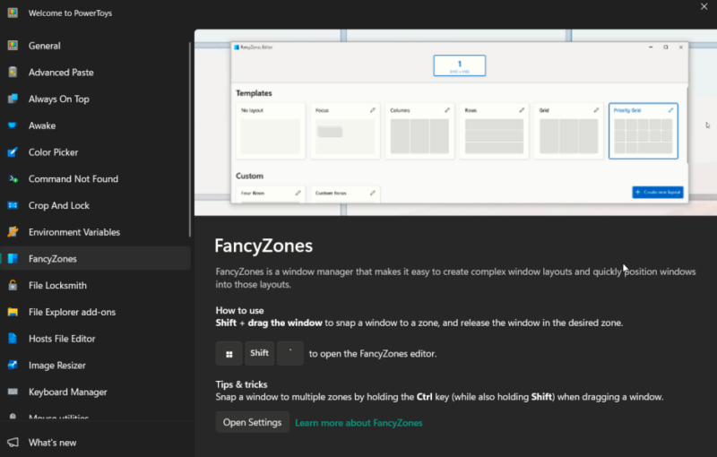Fancyzones Dual Monitor Powertoys Overview