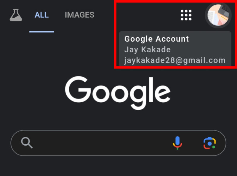 Google Account Settings From Google Homepage