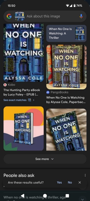 Google Circle To Search Book Results