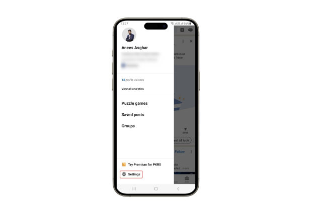 Linkedin Settings Mobile