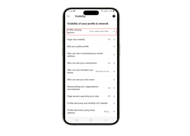 Modify Visbility Options