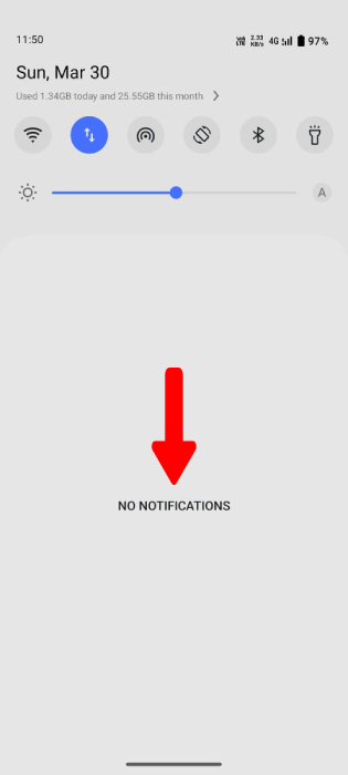 No Notification Button