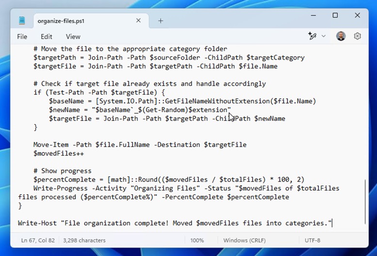 Notepad Powershell Script