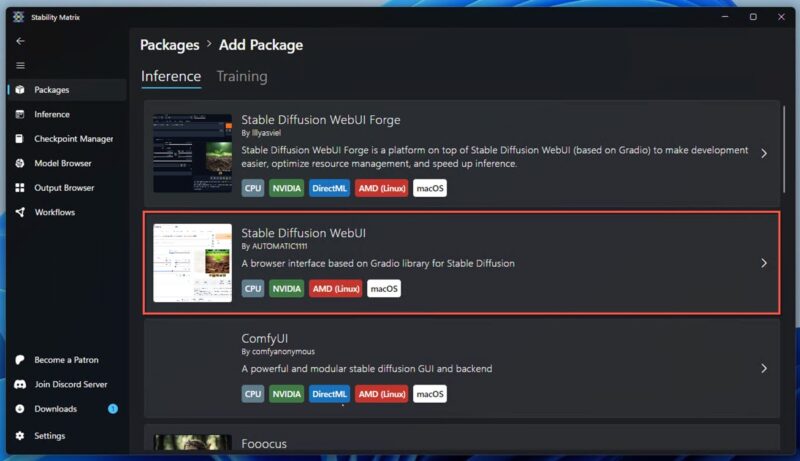 Stability Matrix Webui