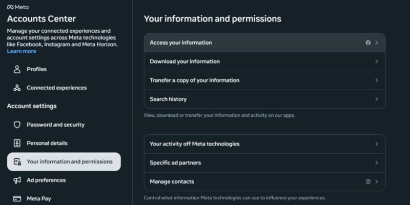 Data Collection Location Access Info