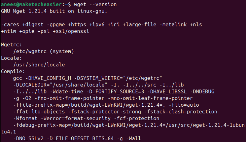 Verify Wget Installation