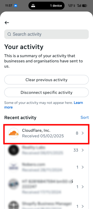 Websites Sharing Data With Instagram
