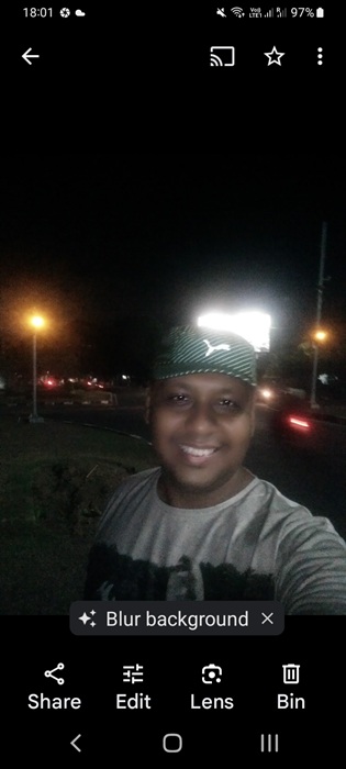 Clicking "Edit" for an Android image uploaded to Google Photos.