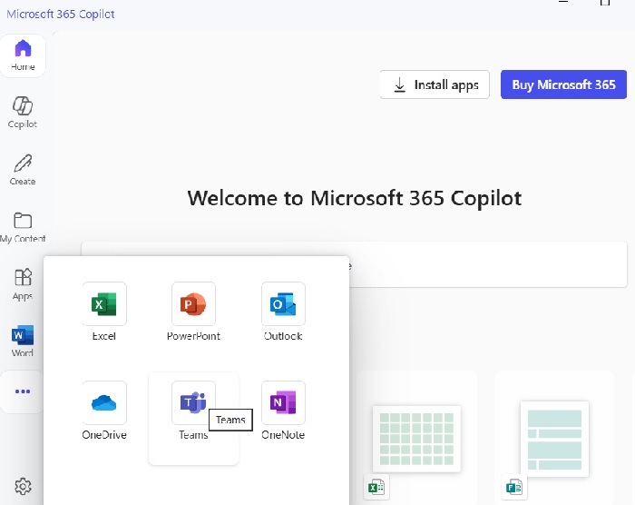 Accessing collaboration features like OneDrive, OneNote and Teams from Microsoft 365 Copilot.