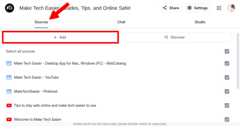 Add New Sources Notebooklm