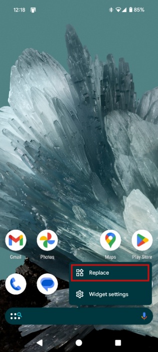 Add Shortcuts Google Search Widget Nova Replace