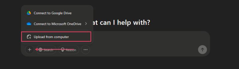 Uploading new images from computer via ChatGPT web interface.