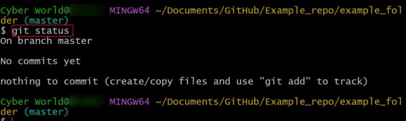 Check Git Current Status