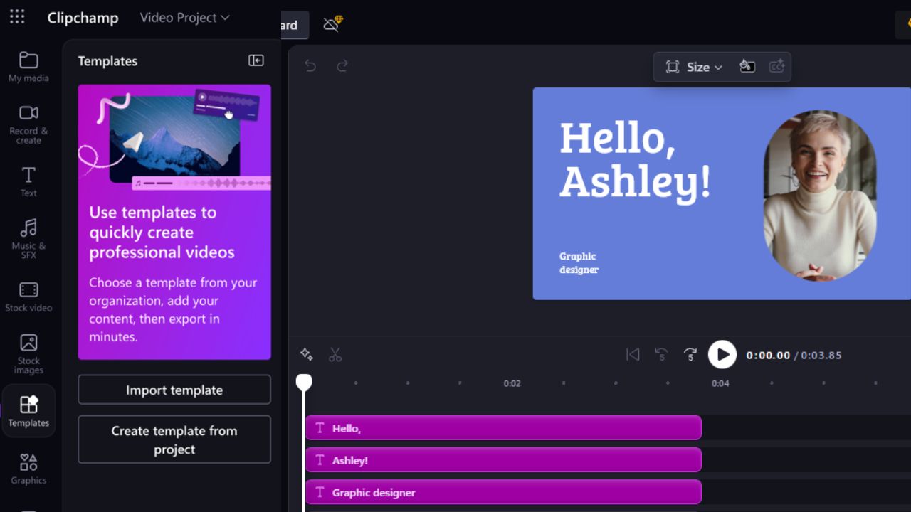 Clipchamp For Work Video Templates