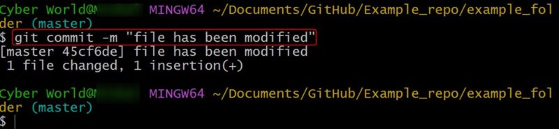 Commit Modified File