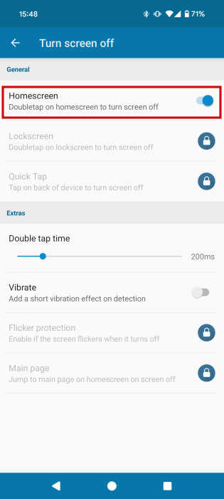 Double Tap Turn Off Android Screen Toolbox Homescreen
