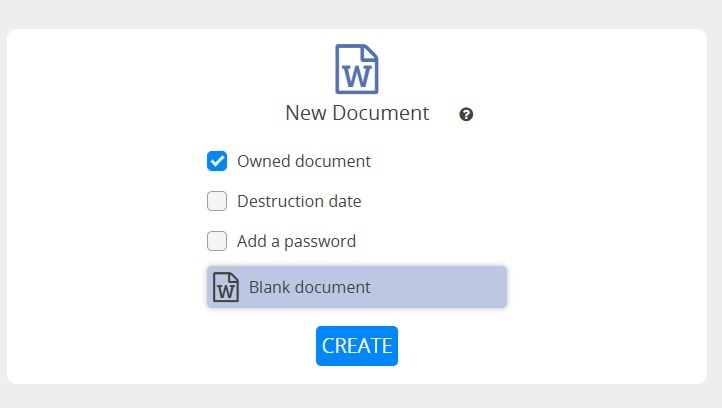 Adding a destruction date or password to a new file.