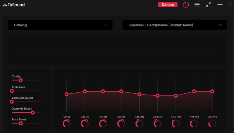 FxSound main interface