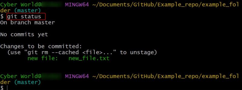 Git Status Staging Area