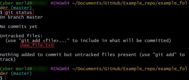 Git Status Untracked Files