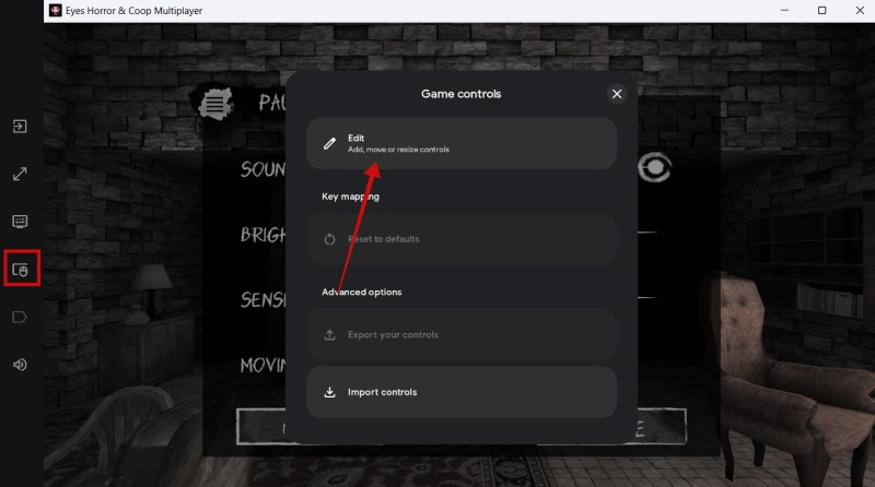 Accessing "Game Controls" in Google Play Games on PC. 