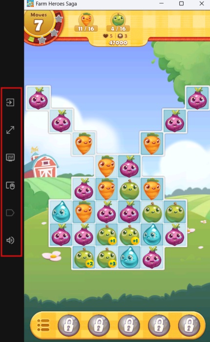 Android game view in Google Play Games on PC. 