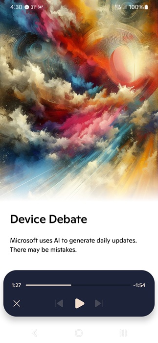 Podcast comparing Android and iPhone.