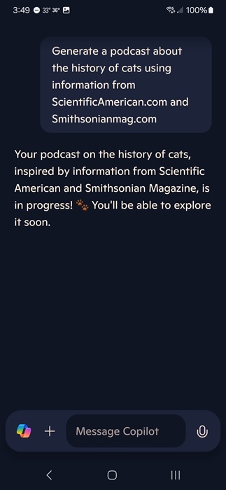 Adding preferred sources to Copilot Podcasts.