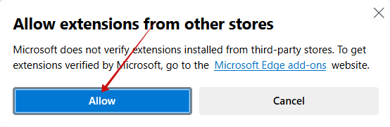 Press "Allow" in pop-up when using Microsoft Edge browser.