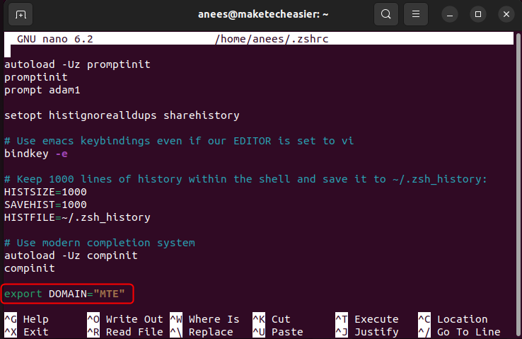 Set Permanent Variable