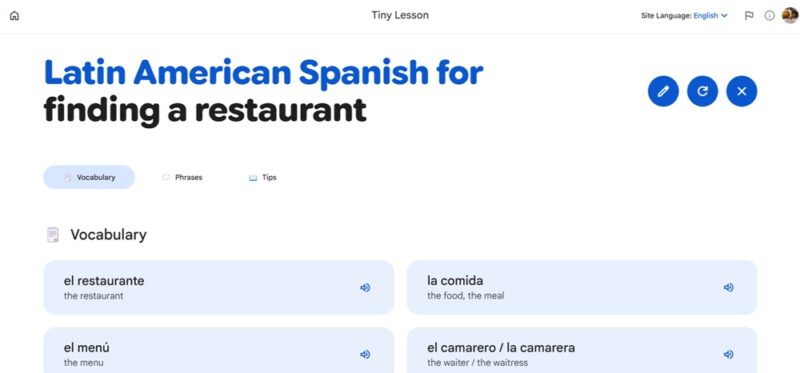 Example of a tiny lesson in Little Language Lessons.