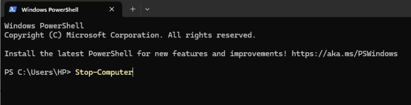 Stop Computer Powershell