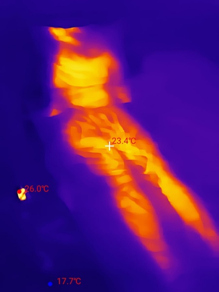 Residual heat view captured with Thermal Master P2 camera.