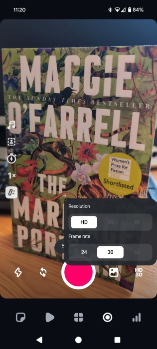Shooting video directly from Instagram Edits app. 