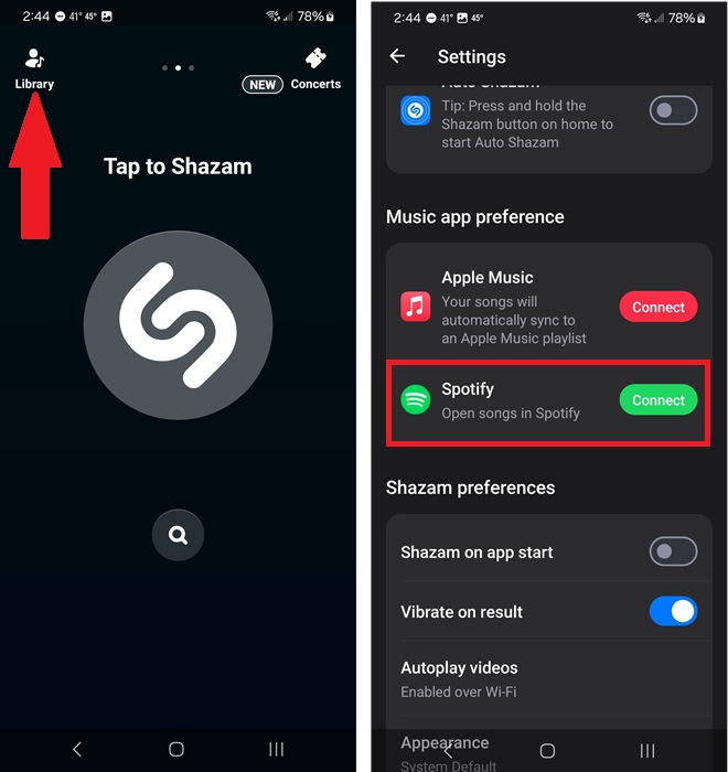 Syncing Shazam with Spotify.
