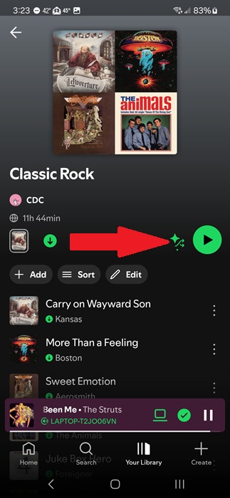 Turning on Smart Shuffle.