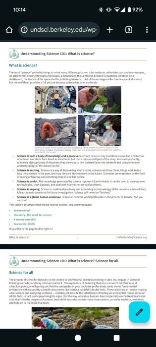 Viewing PDF natively in Google Chrome on Android.