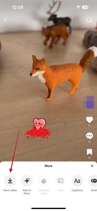Saving video that you posted in TikTok app. 