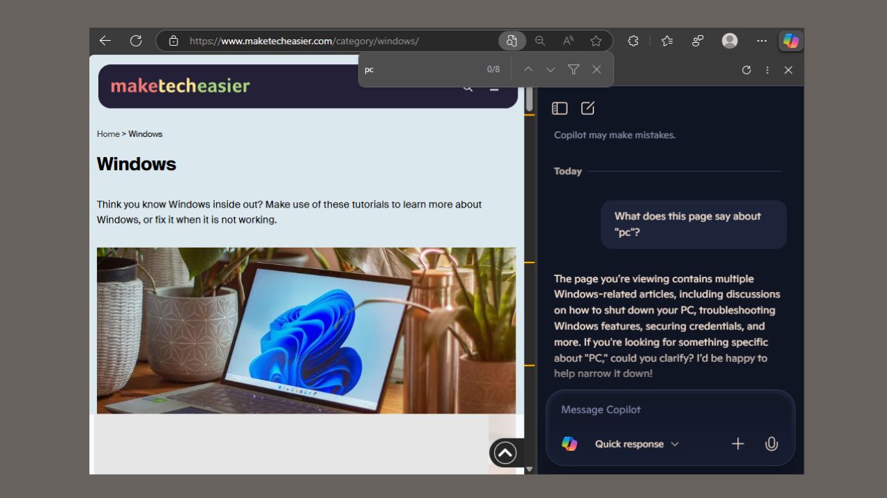 How to Use Copilot Suggestions in Microsoft Edge’s Find on Page