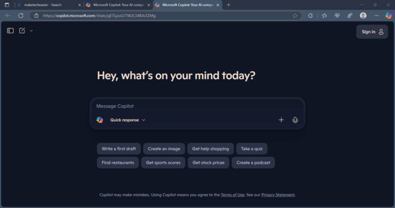 Microsoft Edge Copilot