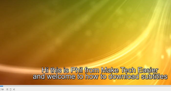 VLC Classic Player displays the subtitles for a video.