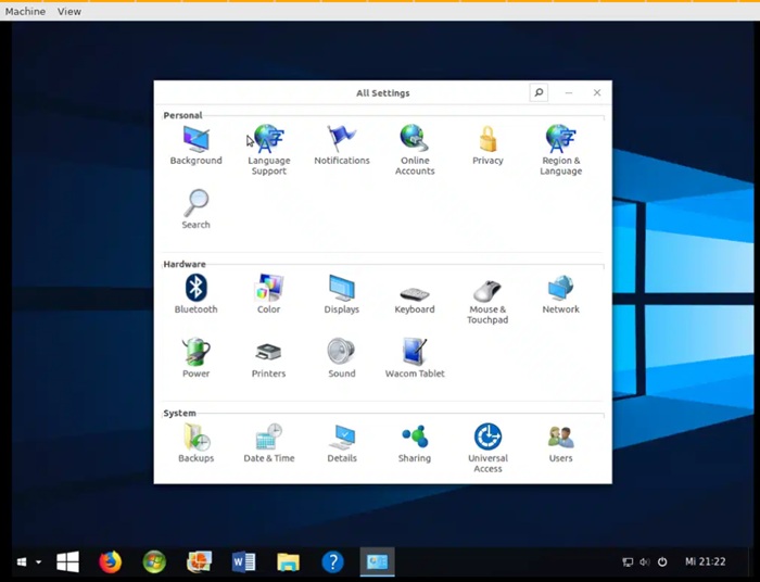 OnWorks emulator for Windows 10 called "Lite".