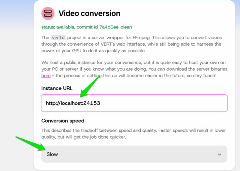 Adding vertd Server In Vert