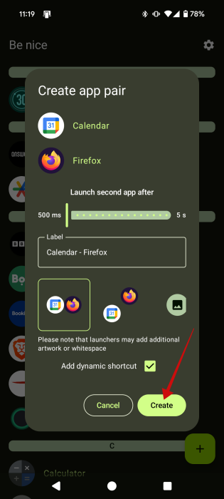 Creating app pair with Be Nice app. 